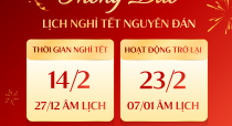 NH&Agrave; H&Agrave;NG B&Igrave;NH AN &ndash; TH&Ocirc;NG B&Aacute;O LỊCH NGHỈ TẾT & CH&Uacute;C MỪNG NĂM MỚI